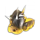 In Kristall eingebettetes besudeltes Fragment